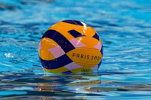 Water polo training in Saint-Denis